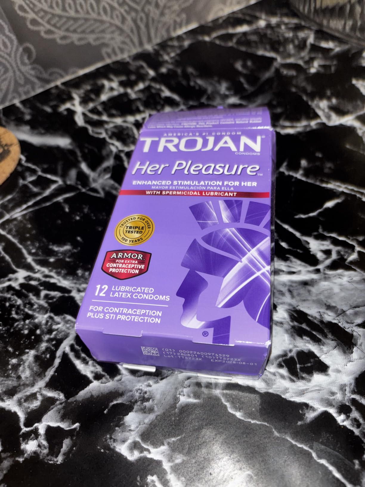 Trojan Her Pleasure Sensations Spermicidal Condoms