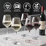 MICHLEY Floating Wine Glasses Pool, Unbreakable Stemmed Wine Glass 100% Tritan Plastic Dishwasher Available Glassware 15 oz, Set of 2