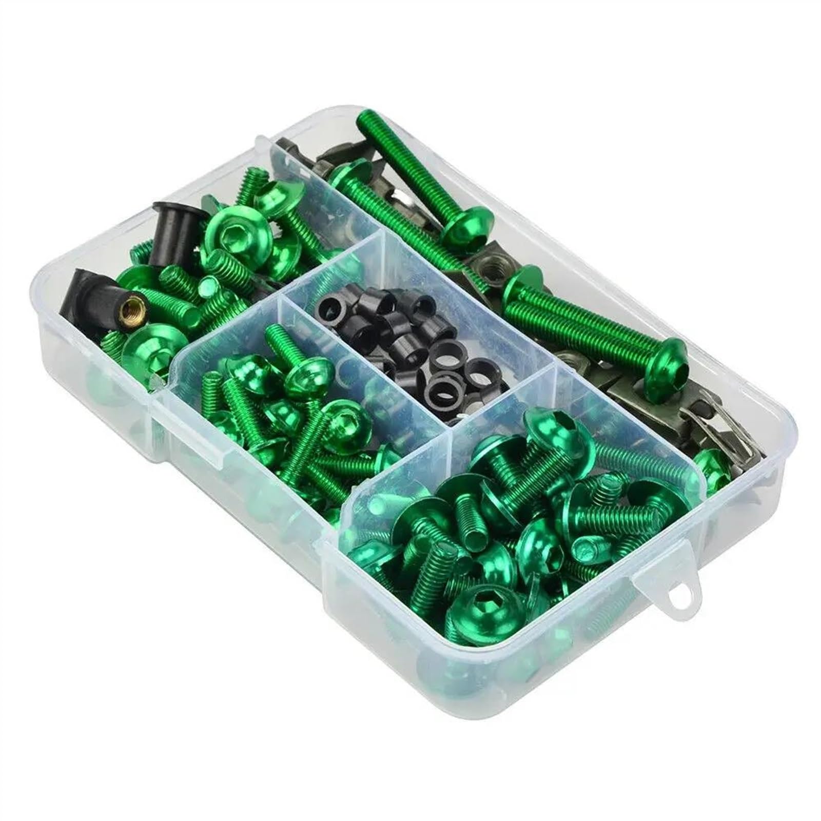 Fit For TZR250 3MA 3XV FZR250 2KR 3LN RD350 RZV500 Motorcycle Fairing Bolt Kit Screw Nut Set CNC Alloy(Green)