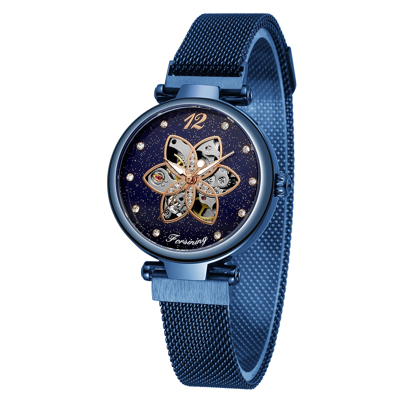 Decdeal Women Watch Automatic Mechanical Watches with Stainless Steel Strap Classic Fashion Wristwatch Luminous Display (B09GKVFLJH) Amazon Price History, Amazon Price Tracker