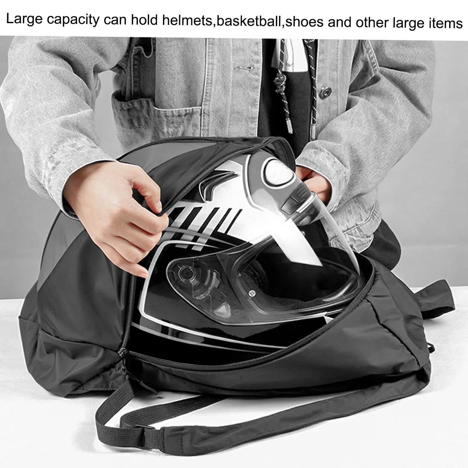 Bolsas Moto para Mochila Casco Motocicleta Ligera Adecuada para Ciclismo Deportes Entrenamiento Físico Bolsa sillín Motocicleta