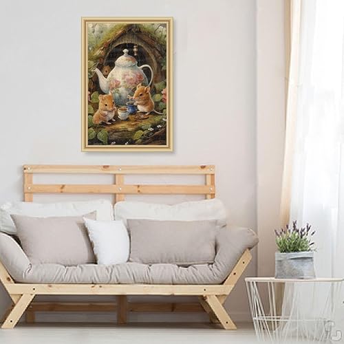 Miniatura 6 de Rompecabezas de ratones de jardín Eapot de 500 piezas para adultos, rompecabezas educativos de aprendizaje, juguetes familiares difíciles y