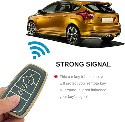 Miniatura 4 de Funda para llavero Ford con llavero de TPU suave, protección completa, compatible con Ford Escape Expedition Explorer F-150 F-250 F-350 F-450 F-550