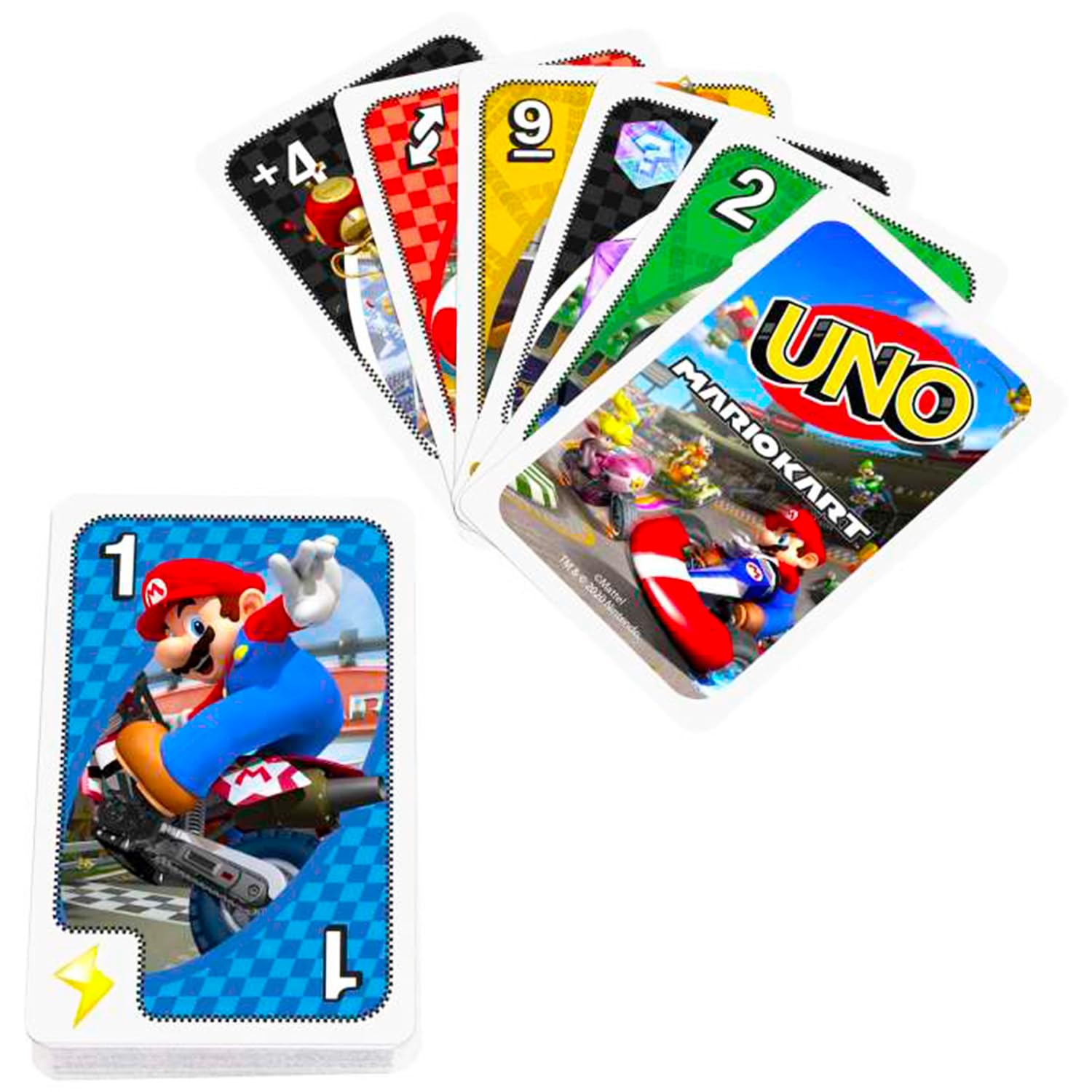 Ultimate Super Mario UNO Lot de cartes – Ensemble avec 2 jeux de cartes de jeu vidéo UNO pour enfants et autocollants, plus | Activités Super Mario Bros pour enfants, soirée de jeu en famille
