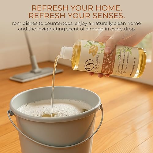 Miniatura 7 de Dr. Jacobs Naturals Limpiador de Castilla multiusos  Fórmula segura y eficaz a base de plantas para superficies, suelos y electrodomésticos. Jabón