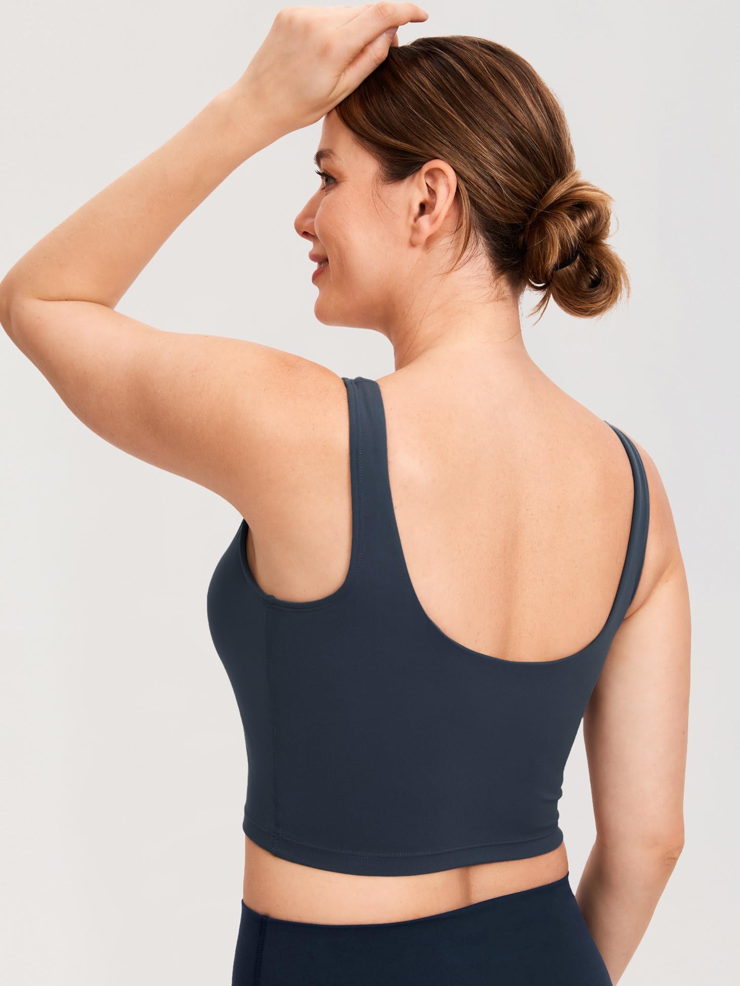 MOMANDA Top Deportivo de Lactancia con Sujetador Incorporado Crop Tops de Lactancia Acolchados para Mujer