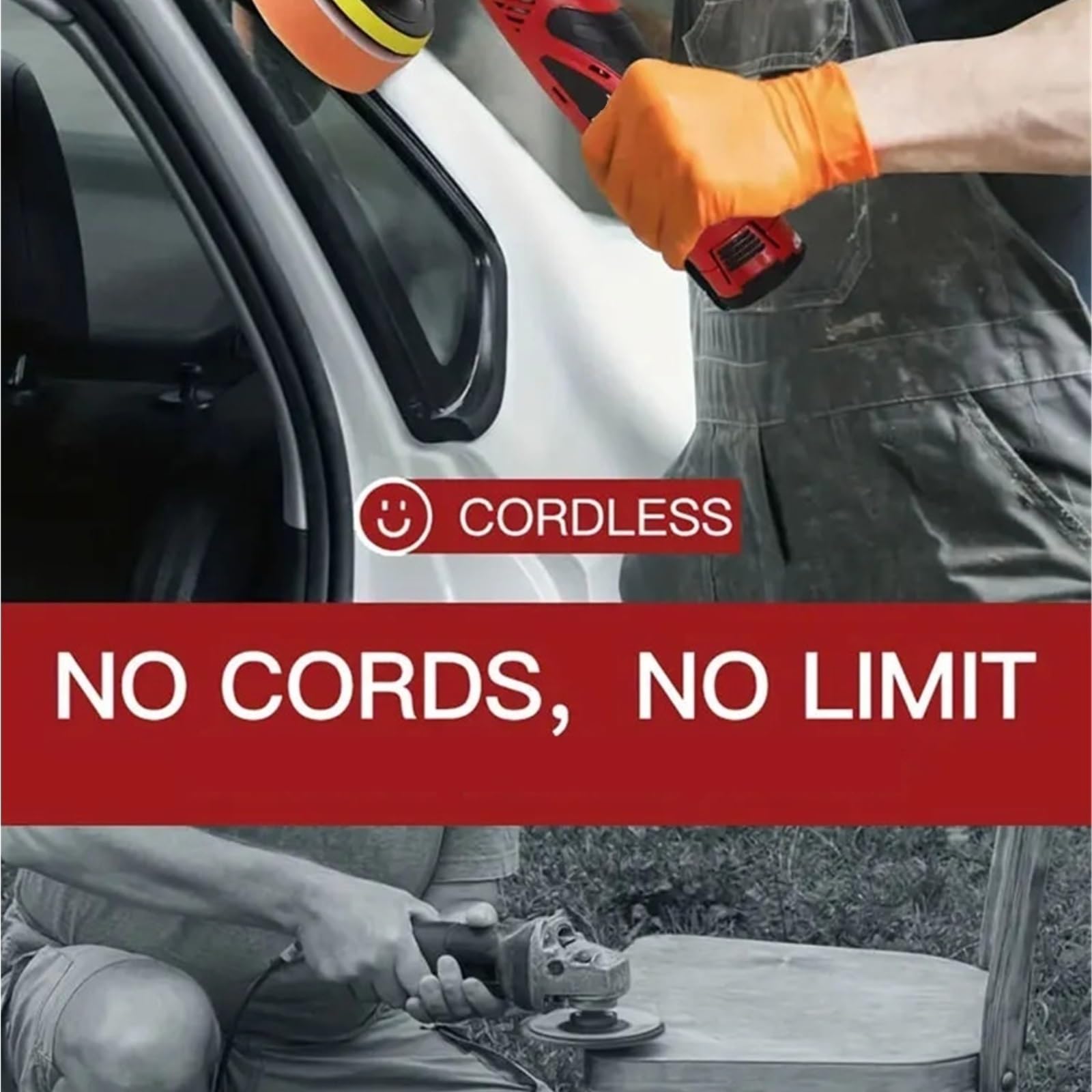 Pulidora a máquina, Pulidora De Coche Inalámbrica De 12 V Con Velocidad Variable For El Detallado Y La Reparación De Arañazos.,para detallado, encerado y pulido de automóviles(Tool bag)
