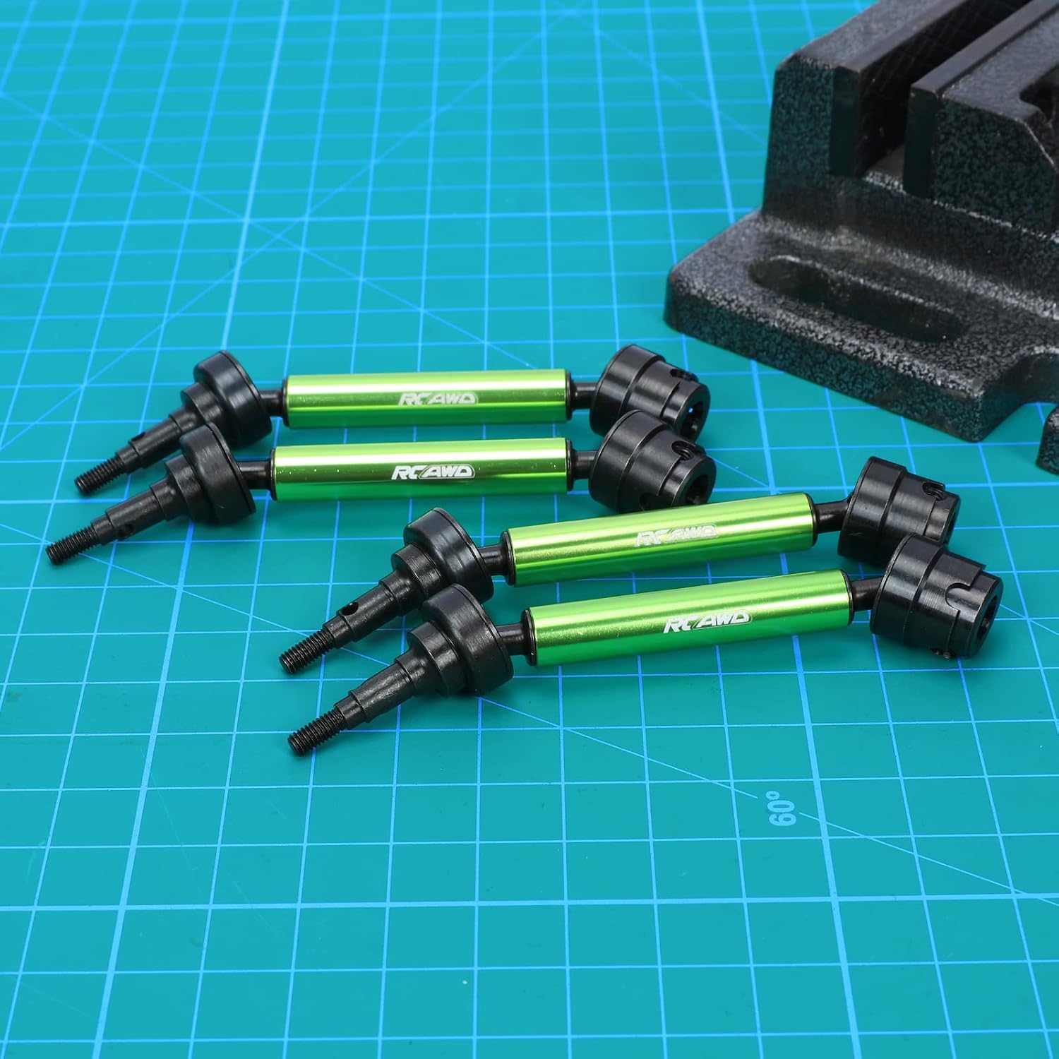 RCAWD for ARRMA ARRMA 3S & Mega 550 Upgrades, 1/10 Granite Senton Vorteks Big Rock V3 & Crew Cab Drive Shafts, Axle Shafts Parts for #AR310870#ARAC3974 Green
