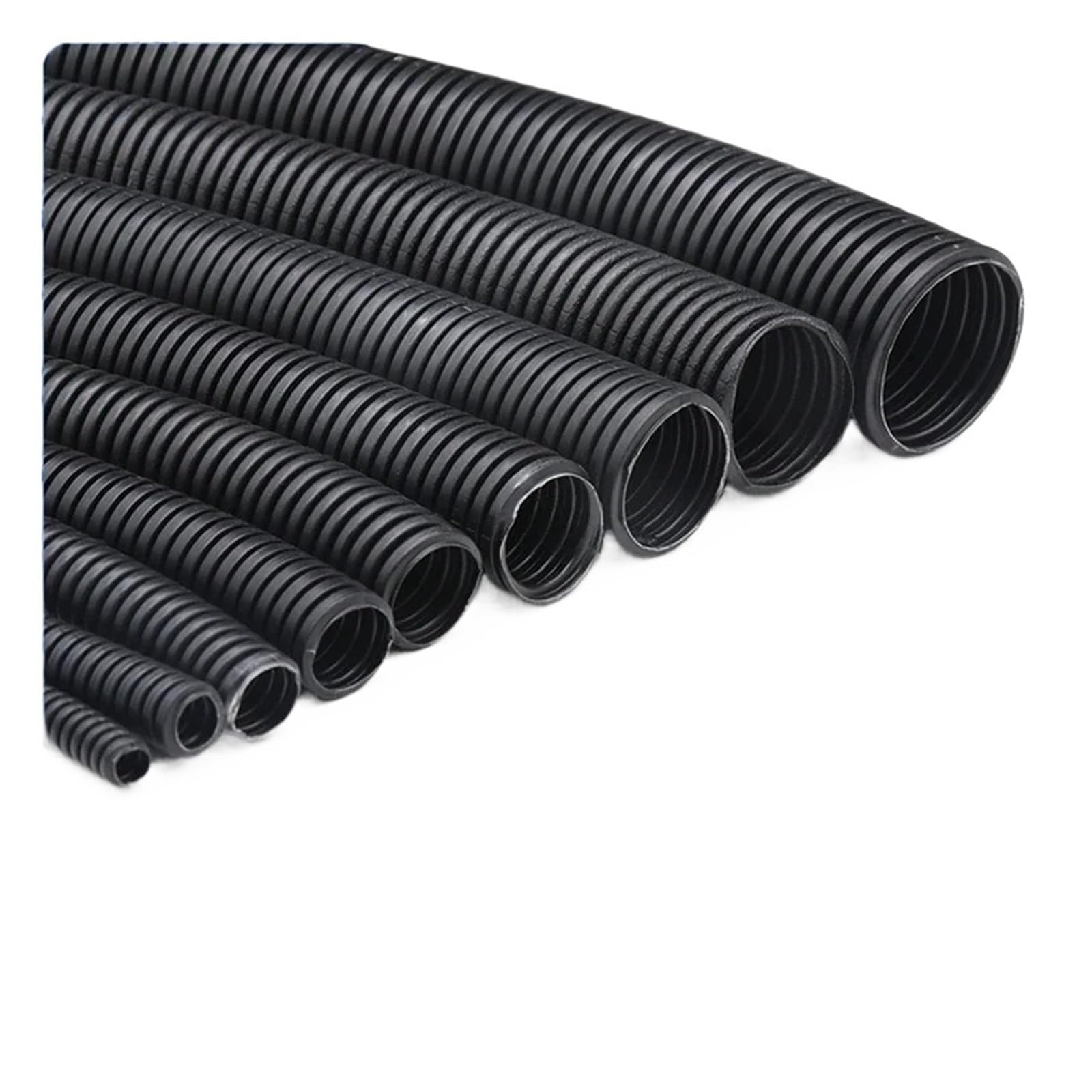 Tubo corrugato in plastica con isolamento in PP nero da 7,5 mm a 34,5 mm, guaina protettiva resistente al calore for cavi auto(AD34.5x29mm close,5 Meters)