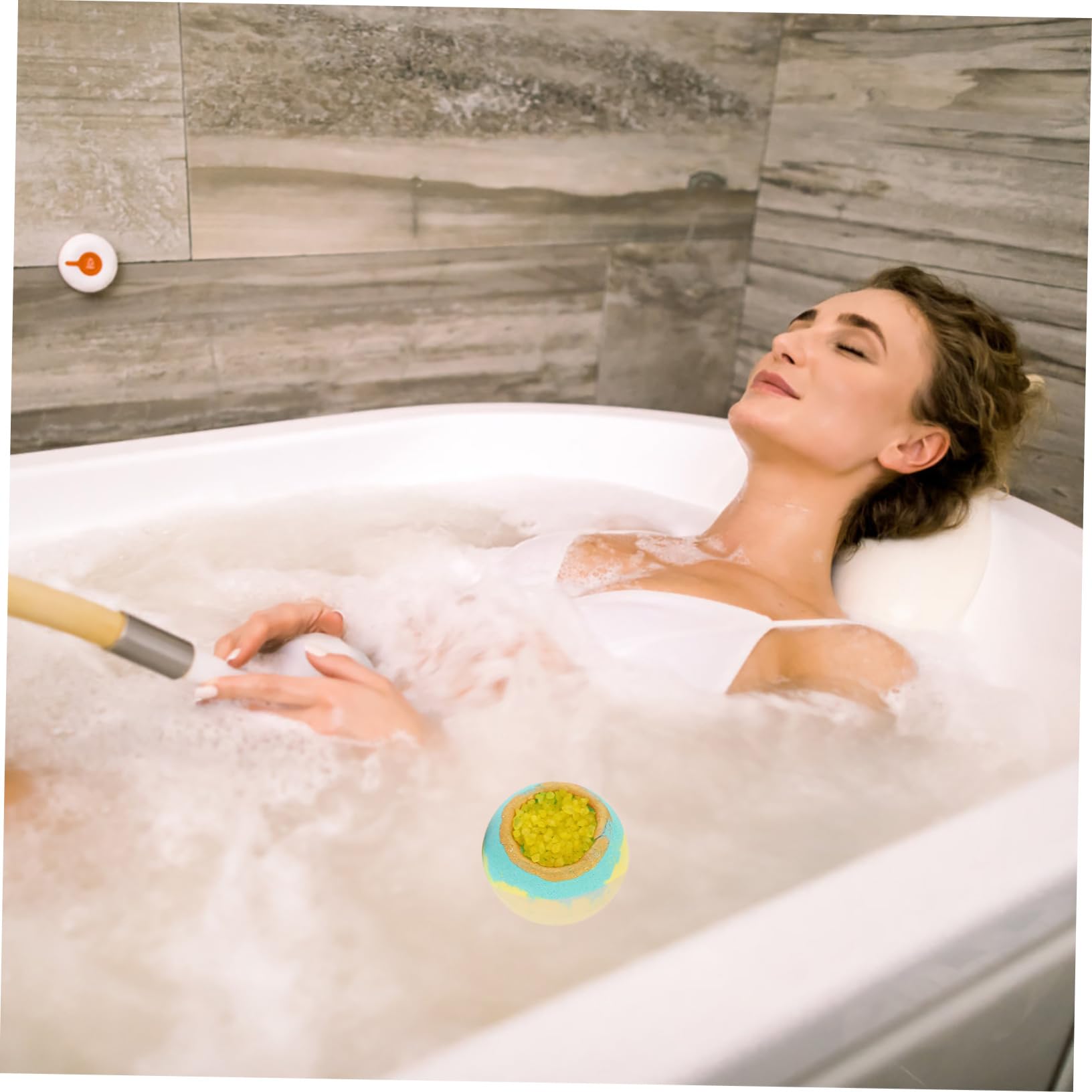 4 Bombas de Baño de Burbujas con Aceites Esenciales y Marinas, 4 Piezas para Baño, Disolución Rápida E Hidratación Cutánea