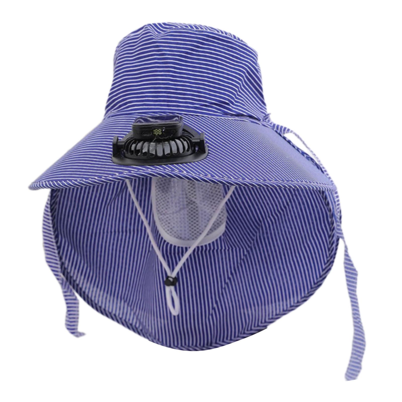 YUXITA Solar Powered Cooling Fan Hat With 3 Winds Speed and Rechargeable Battery For Outdoor Activity TeaPicking And Hiking