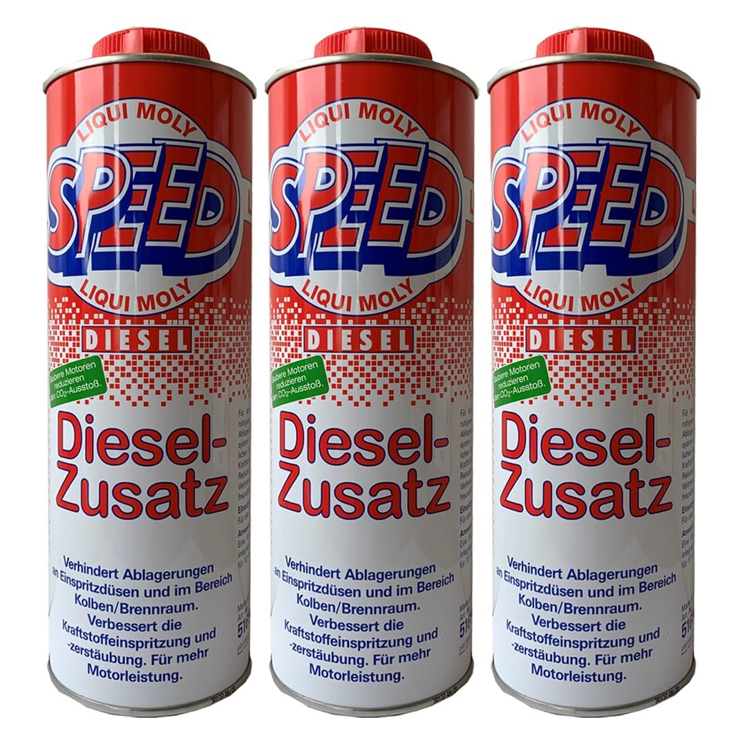 3x Kraftstoff Additiv LIQUI MOLY 5160 Speed Diesel-Zusatz Reiniger Ablagerungen 1 L