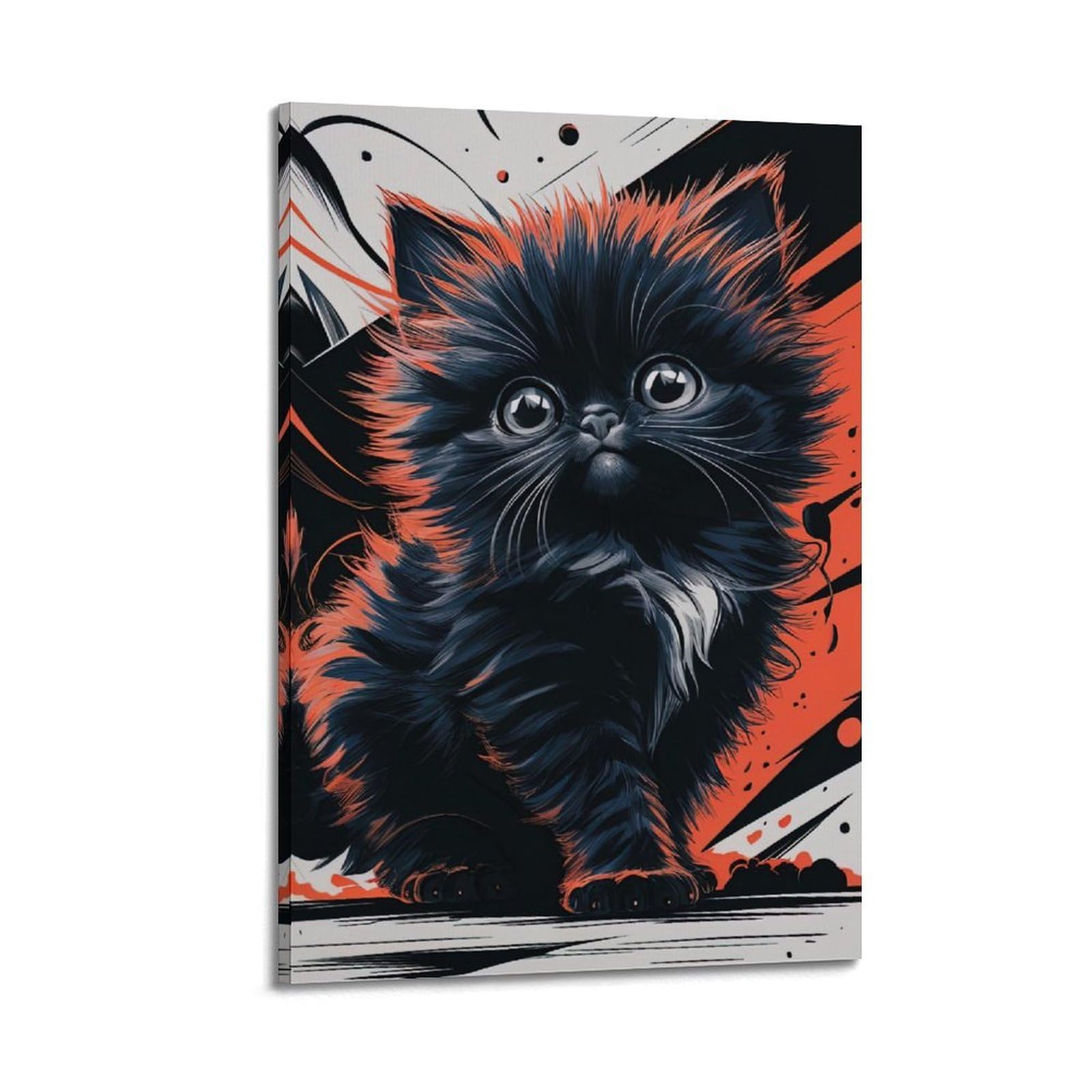WZKTCL Animal Poster Cute Cat Poster Decorative Painting Canvas Wall Posters And Art Picture Print Modern Family Bedroom Decor Posters 24x36inch(60x90cm)