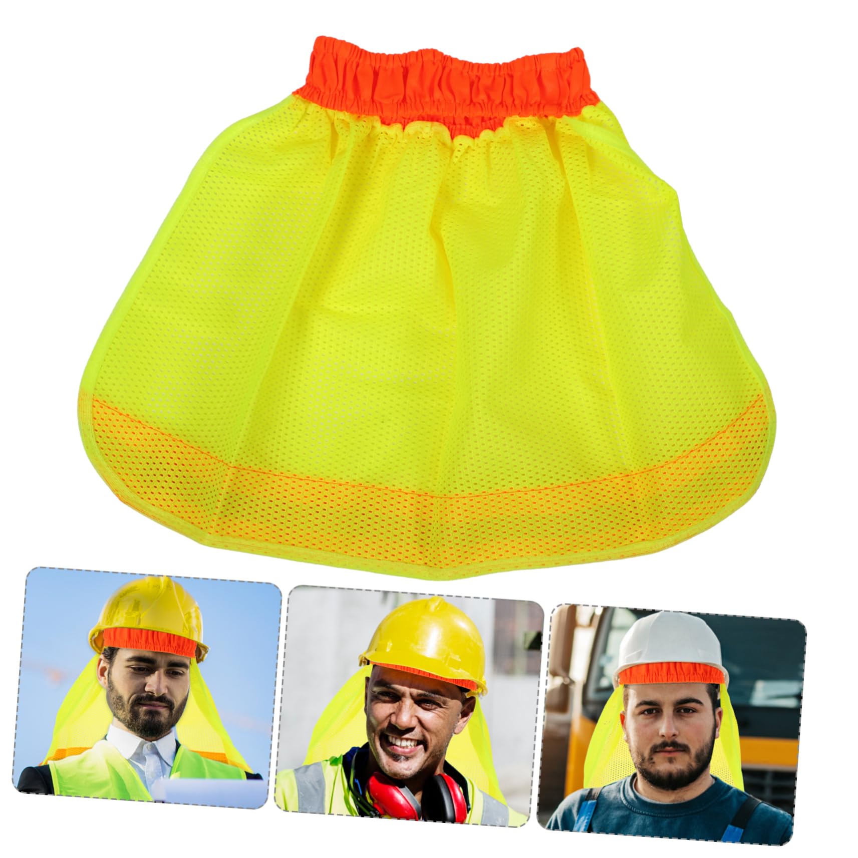 ARTIBETTER 12 STK Tuch volle Mesh-Mütze Sonnenschutz mit Halsausschnitt Mesh-Hals reflektierender Hutstreifen Helm reflektierender Mesh mit hoher Sichtbarkeit