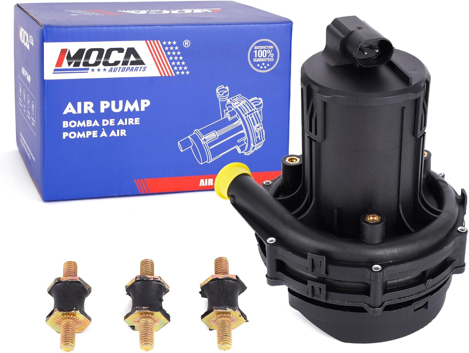 MOCA 306-024 Secondary Air Injection Pump Fit for BMW 2001-2005 320i 2.2L, 325Ci 325i 325xi 2.5L, 330Ci 330i 330xi 3.0L
