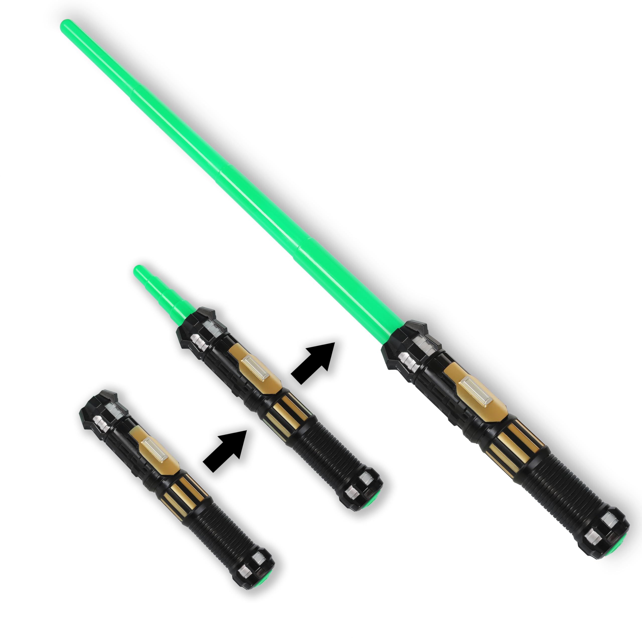 MewduMewdu Saber Toy with Electronic Lights & FX Sound Effect for Kids and Adults, LED Light Expandable Sword Toy as Halloween, Party, Holiday,