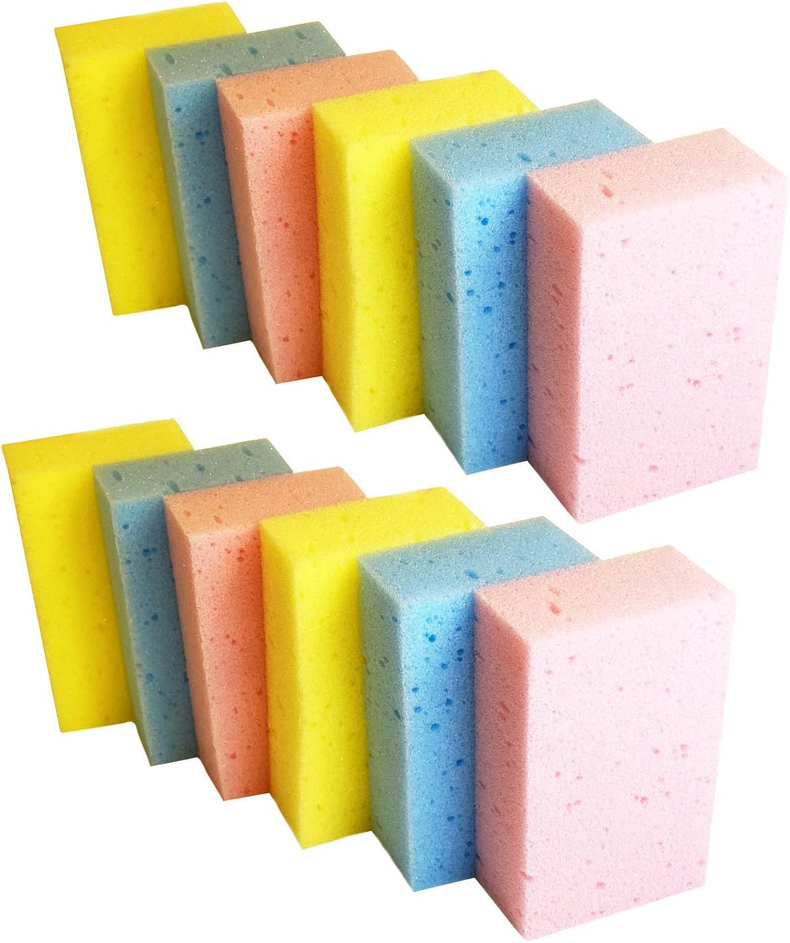 12 Pack MultiUse Heavy Duty Big Cleaning Scrubbing Sponge Super