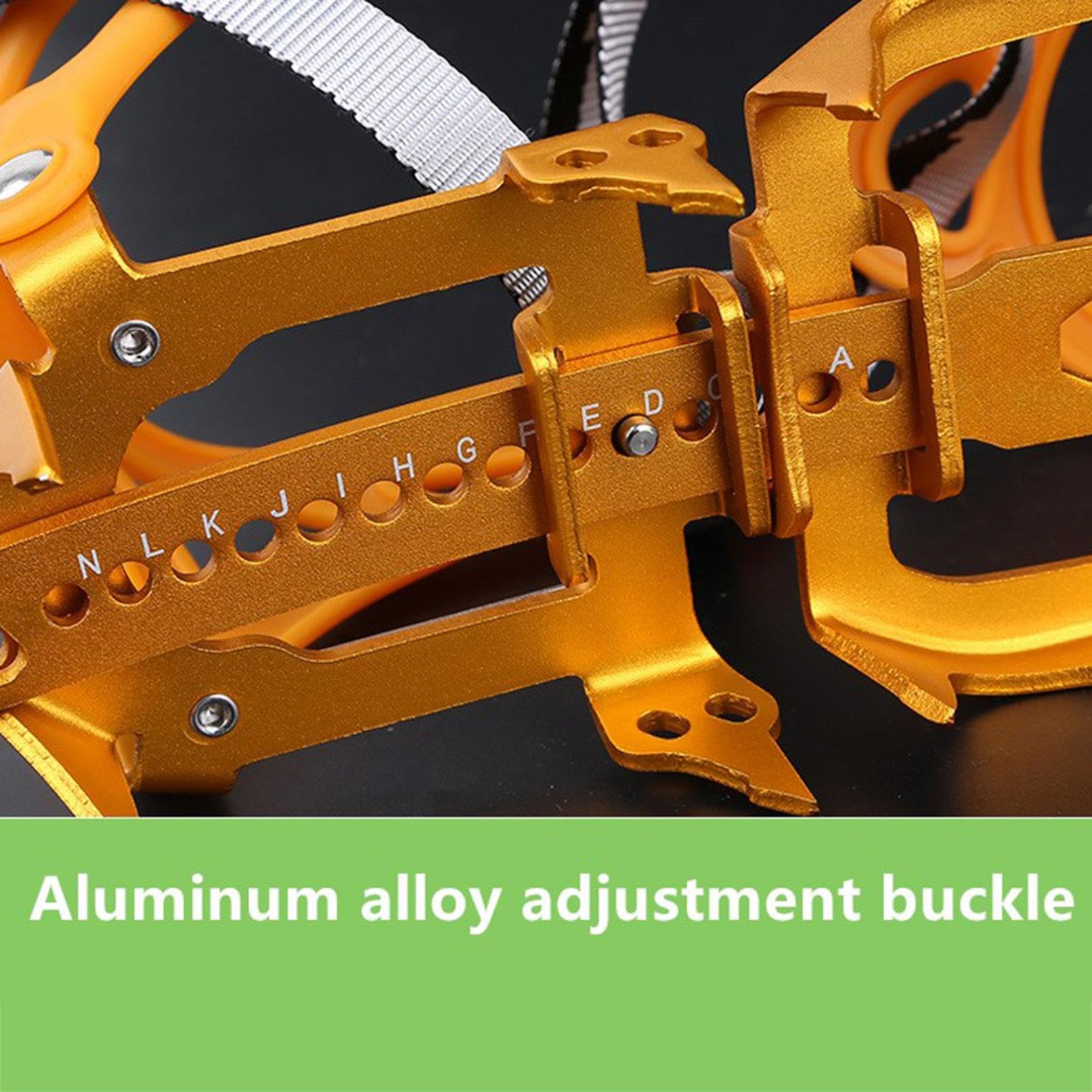 Crampons pour bottes de randonnée Crampons à glace pour chaussures 14 dents antidérapantes Protection sûre pour la randonnée, l'escalade, la pêche, l'alpinisme