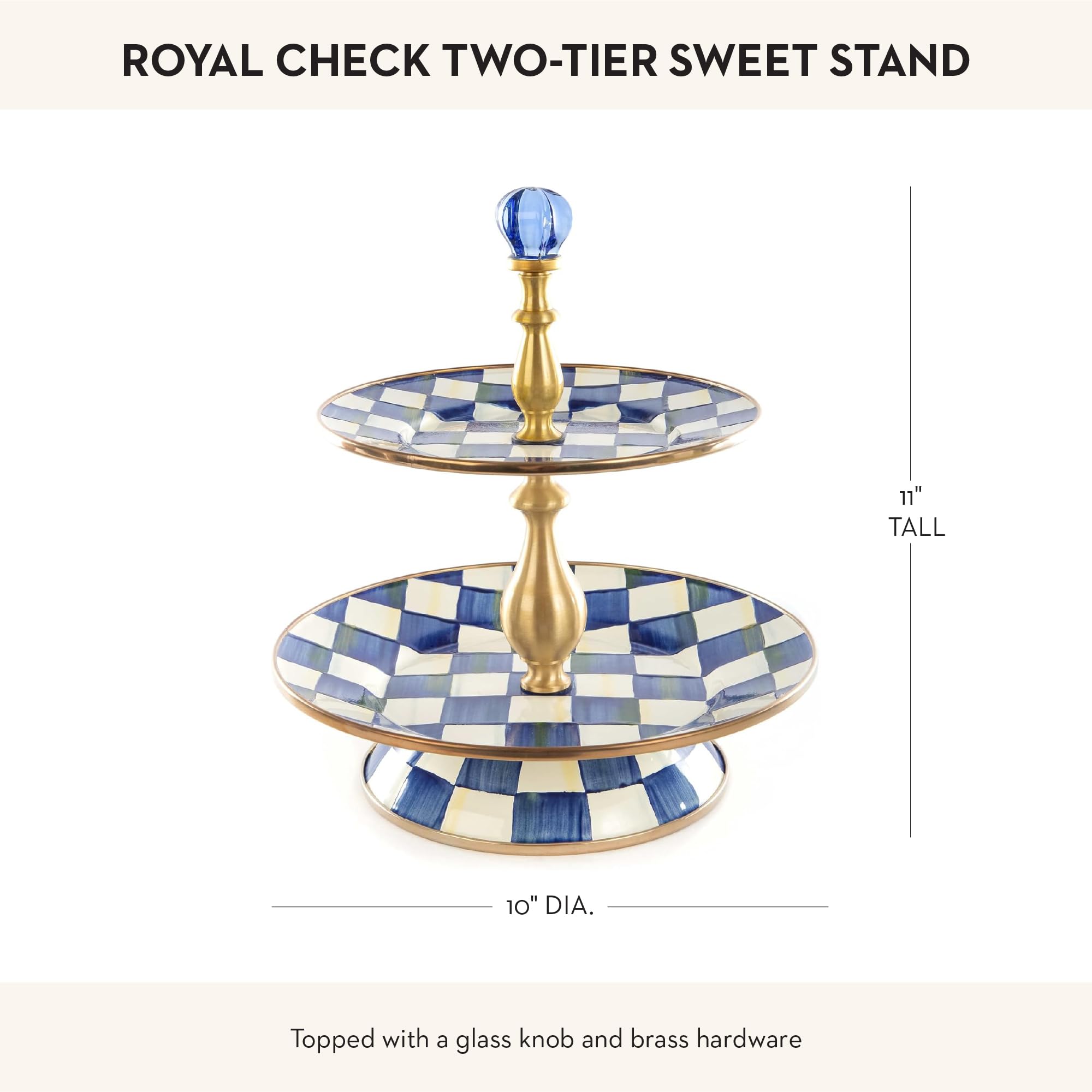 Amazon｜MACKENZIE-CHILDS ロイヤルチェックエナメル2段スイート