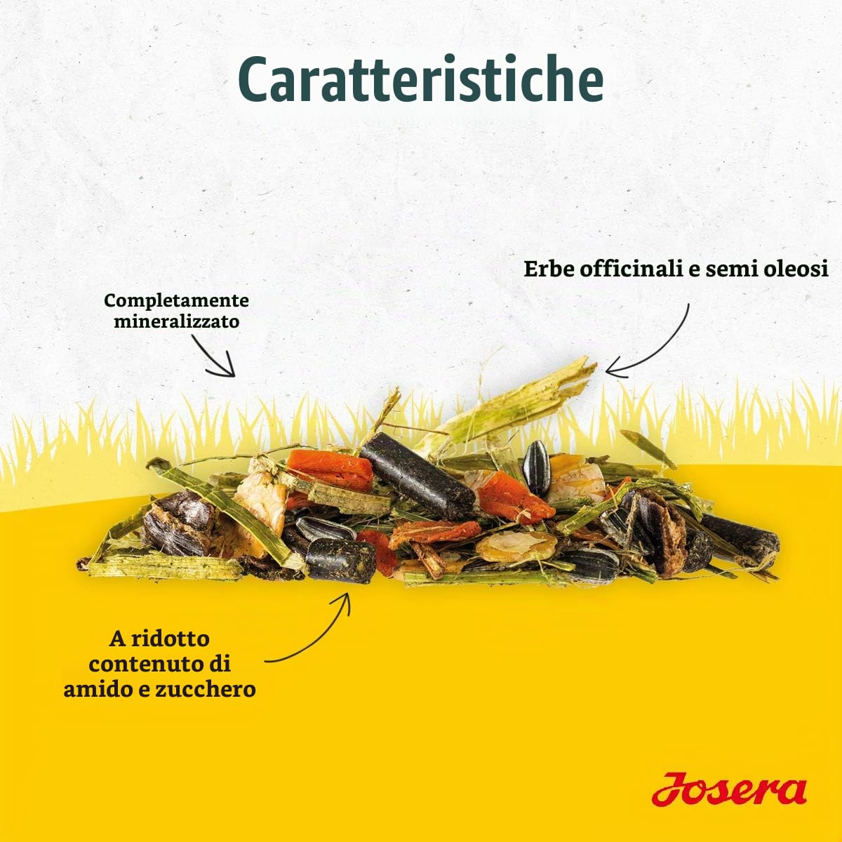 JOSERA Struttura di erbe e barbabietole (1 x 15 kg), mangime per cavalli di alta qualità, mix strutturale senza cereali, riduce l'amido e lo zucchero, confezione da 1