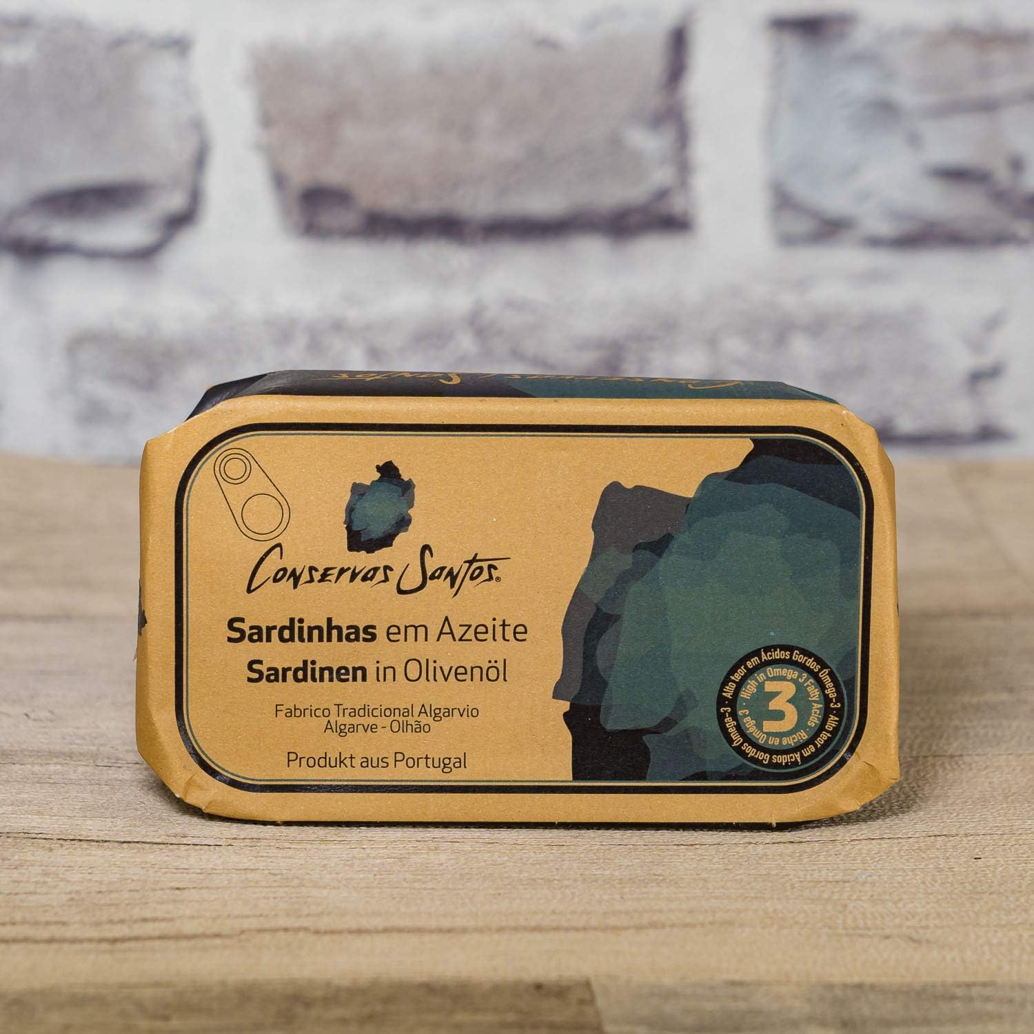 Conservos Sontos Portuguese Sardines 4.2 Oz Tin (120g) - Pack of Four (Original in Oil)