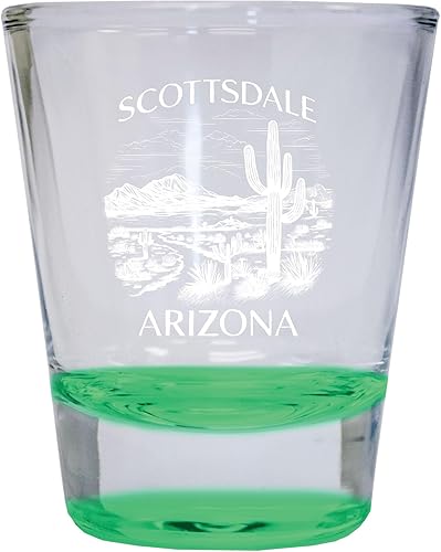 Miniatura 4 de Scottsdale Arizona Souvenir - Vaso de chupito grabado redondo de 1.5 onzas, color rojo