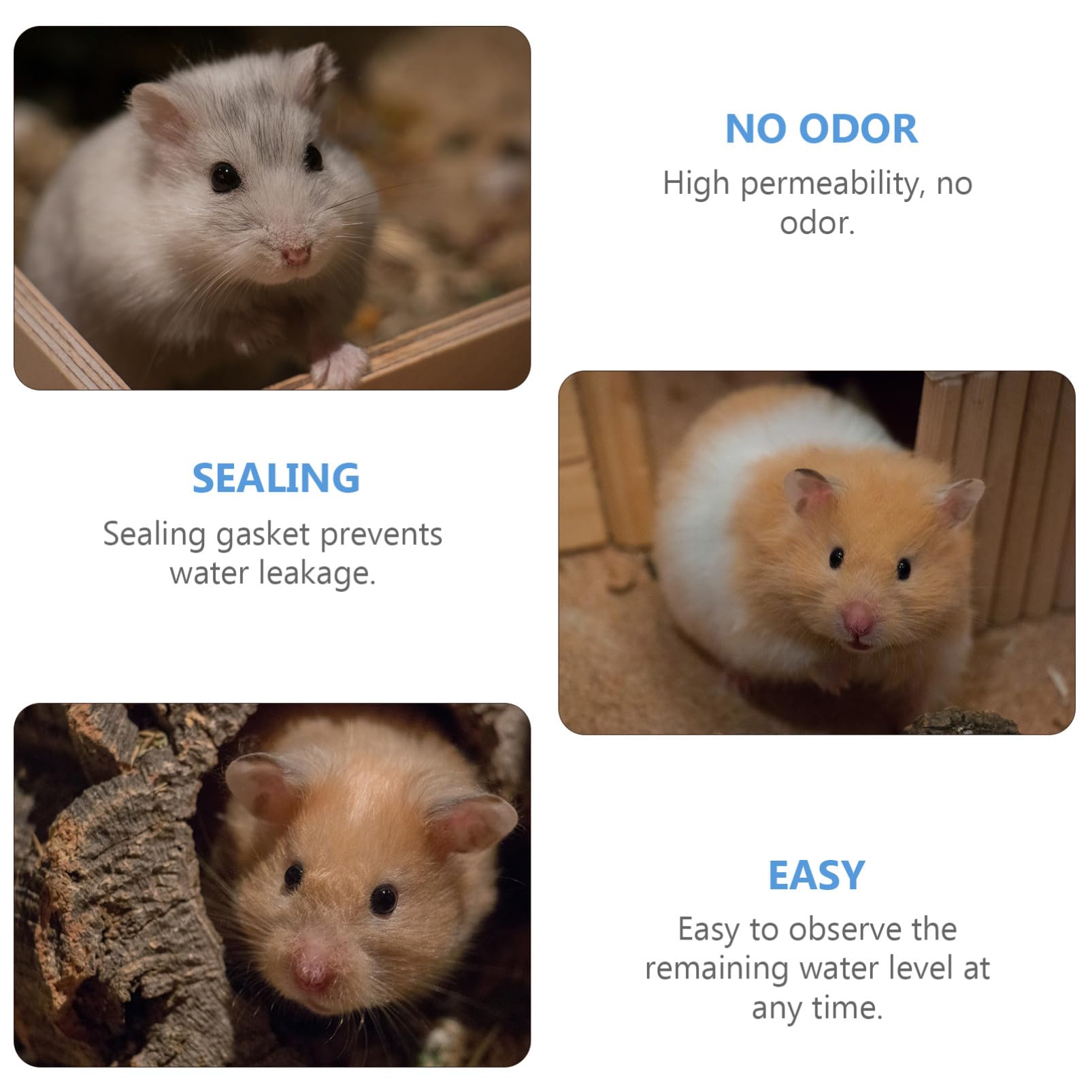 Yardwe 8 Bebederos para Mascotas con Sello Liso para Hámster De Guinea Bebederos De Sin Goteo con Boquilla A Prueba De Fugas De para Exteriores