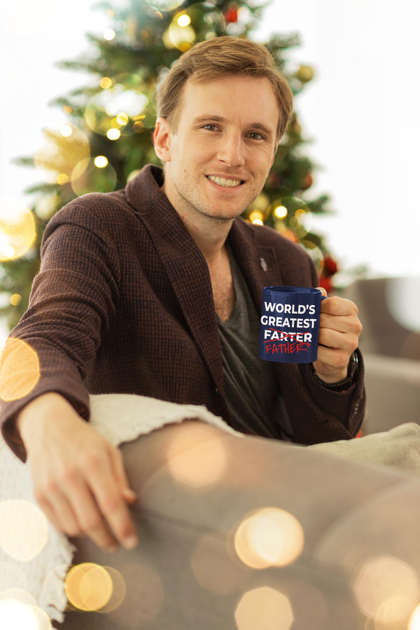 Divertida taza de café para el día del padre, taza de café Best Farter Ever; divertidas tazas para el día del padre de hijo, hija, niños, regalos de Navidad, divertidos regalos de broma de cumpleaños