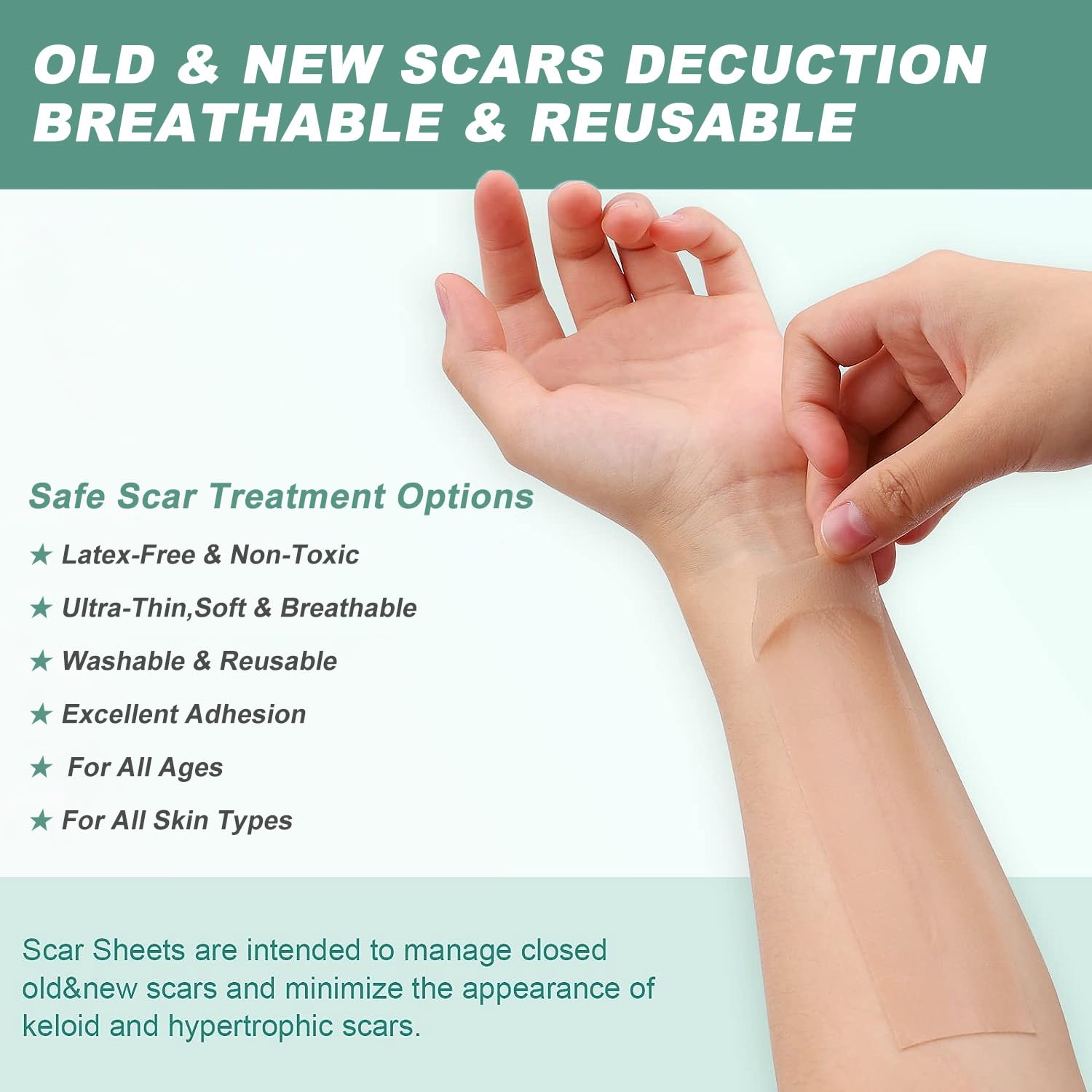 Silicone Scar Sheets,Silicone Scar Tape Roll for Scar Removal,Reusable Waterproof Professional Soft Silicone Tape(1.6"x 60" Roll-1.5M)
