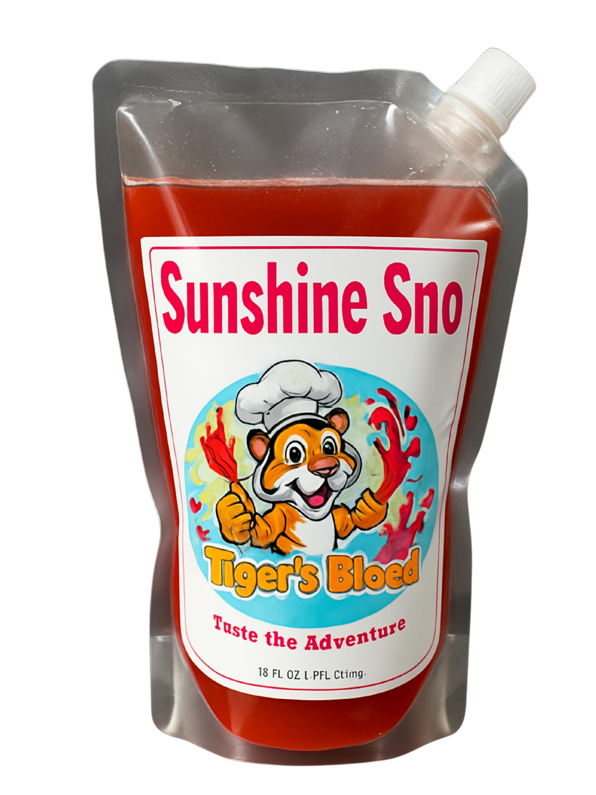 Organic Snow Cone Syrup, Tiger's Blood, 16oz