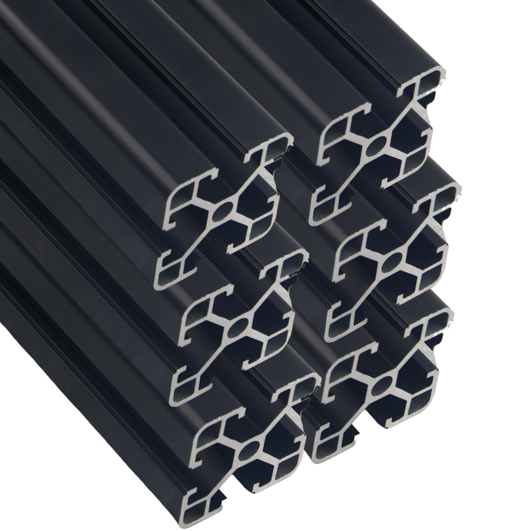 6 Stück 4040 Aluminiumprofil Extrusions 2000mm Nut 8mm T-Typ Europäischer Standard Eloxierte Linearschiene Aluminium Profil 4040 Aluprofil für CNC-Maschinen