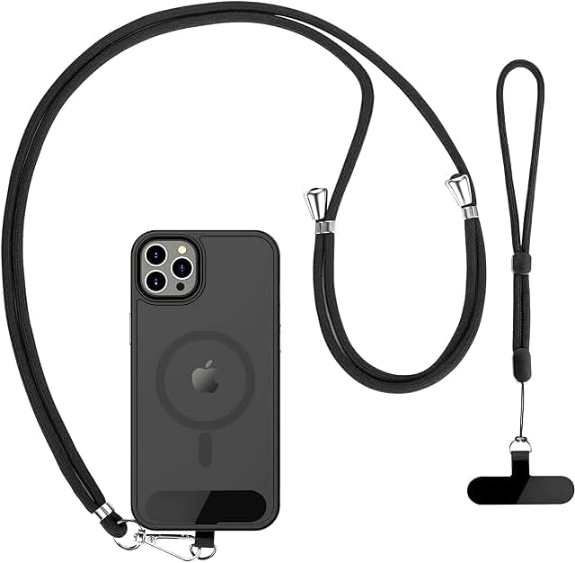 CACOE Cell Phone Lanyard, 1 Pcs Adjustable Neck Strap and 1 Pcs Wrist St...