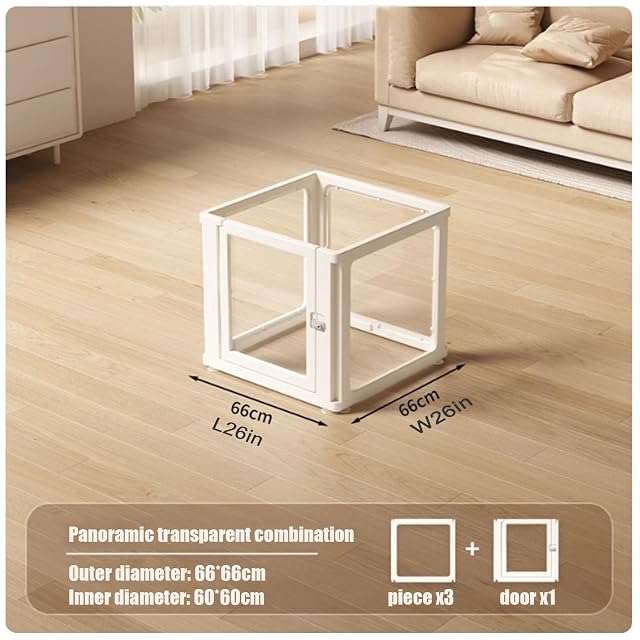 Foto 2 de 8 de JUCCJUXIN Corralito Transparente for Perros en Interiores,Corralito de plástico acrílico Transparente for…