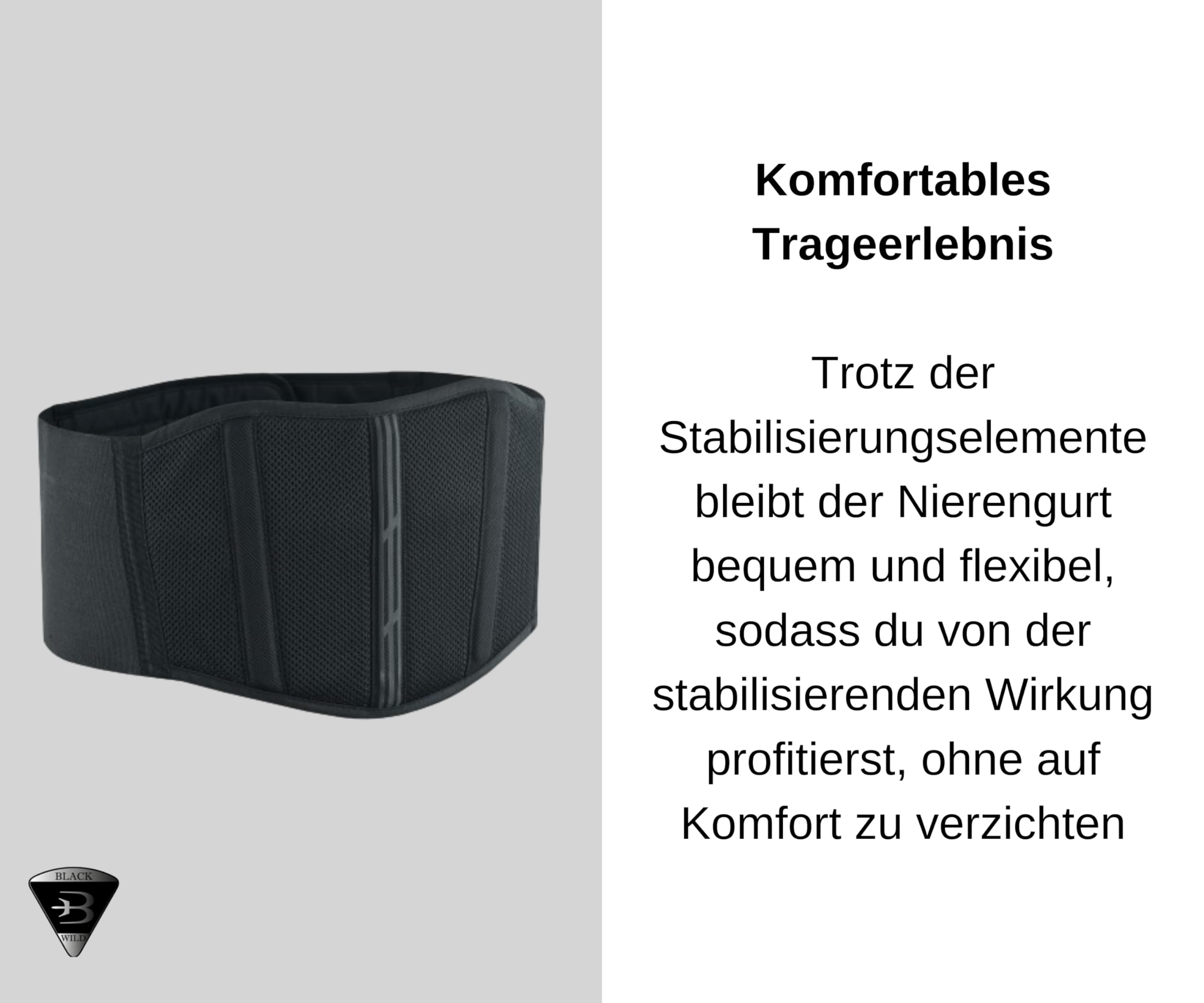 BLACKWILD Ceinture lombaire | Soutien et confort pour le sport et les activités | Ceinture lombaire moto homme et femme | Design respirant pour la stabilité du dos – Idéal pour la moto, le fitness