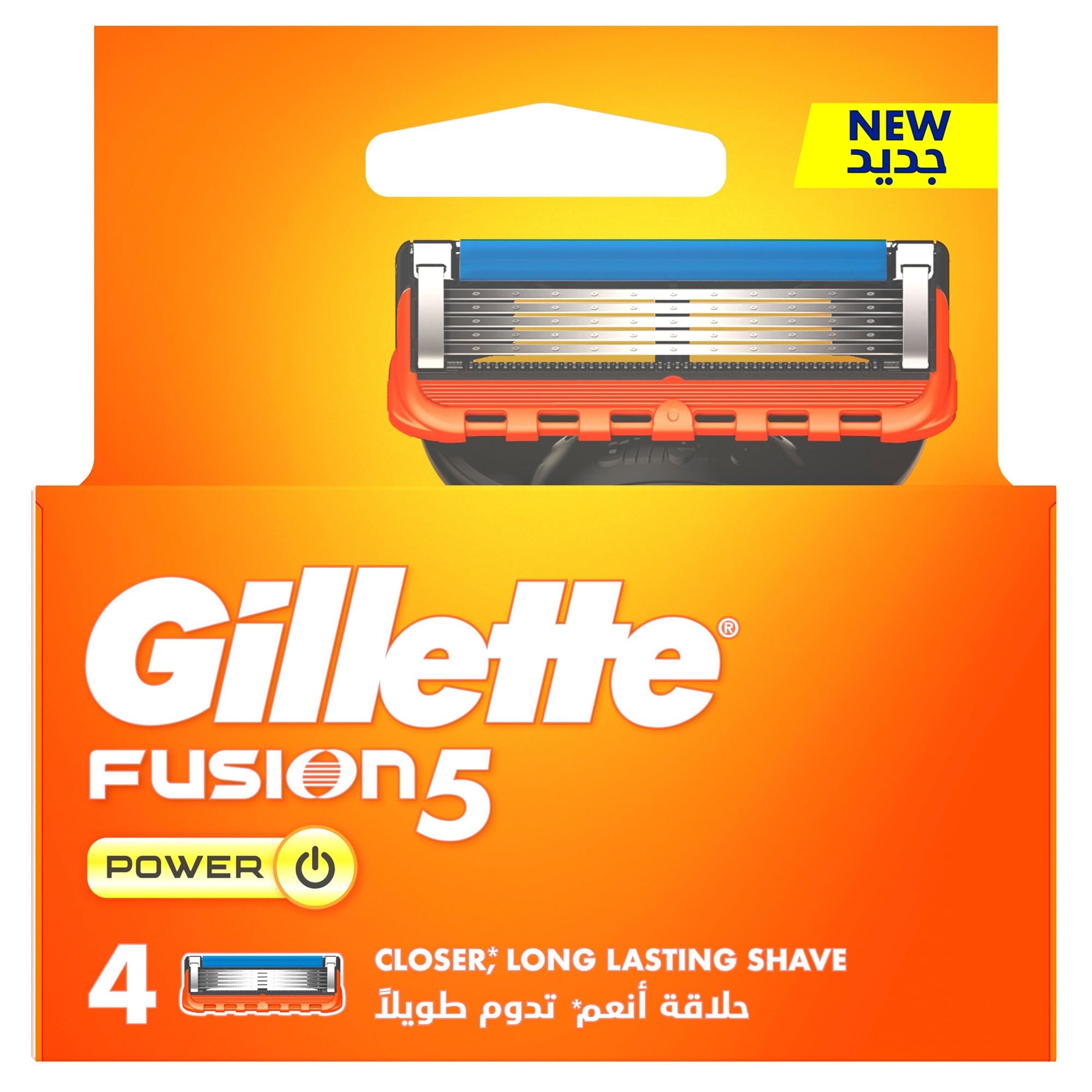Gillette Fusion Power Men Razor Blade Refills, 4 Count