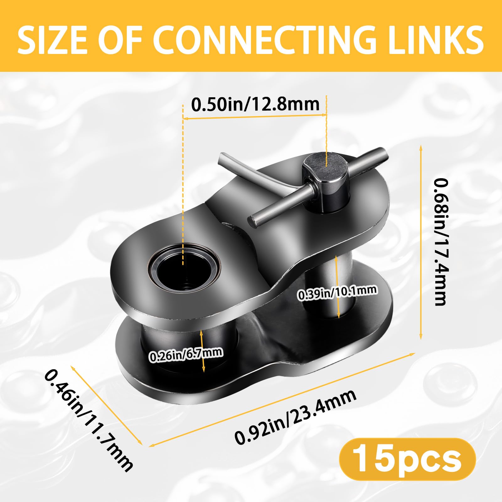 15PCS 420 Chain Half Link Roller Chain Offset Link #420, Half Links, Crank Links — Amazon image 2