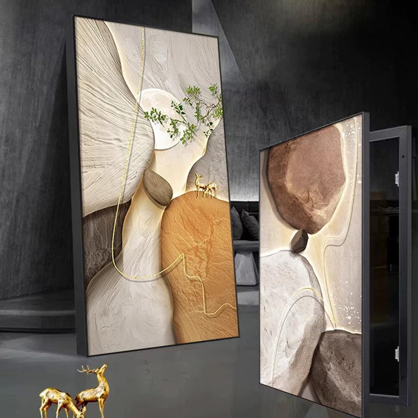 Tapa Cuadro Electrico Vertical, Cubre Cuadro Electrico, Tapa Contador Luz Decorativa,Simple Contadores Decoración Ocultar Pinturas para Salón, Pasillo(Black 2,70X140cm/27.6X55.1in)