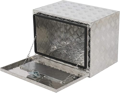 Miniatura 12 de Caja de herramientas de aluminio para camión de 24 pulgadas de largo x 18 pulgadas de alto x 17 pulgadas de ancho, con cerradura y llaves de mango