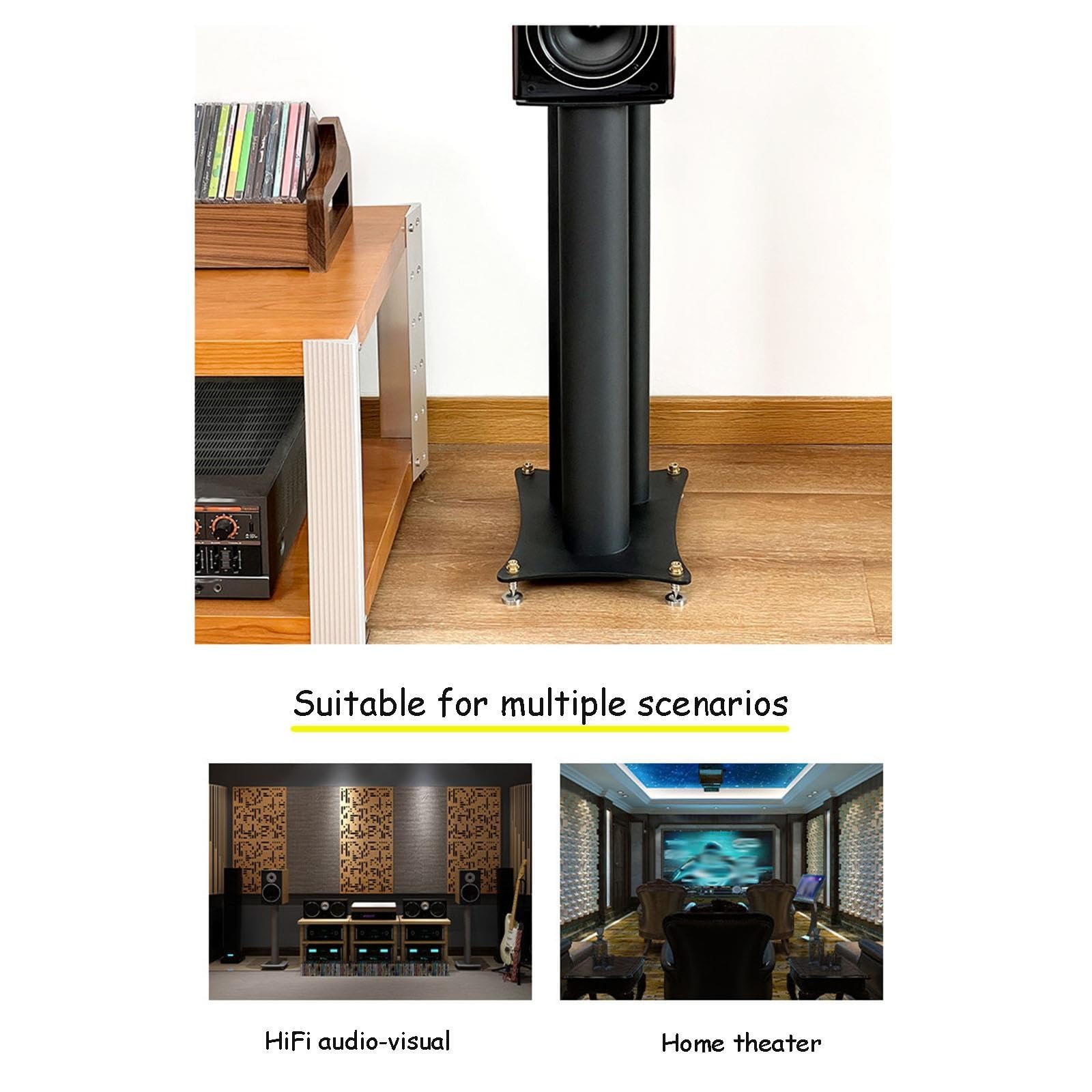 Soportes De Suelo para Altavoces De Sonido Envolvente con Gestión De Cables Integrada.