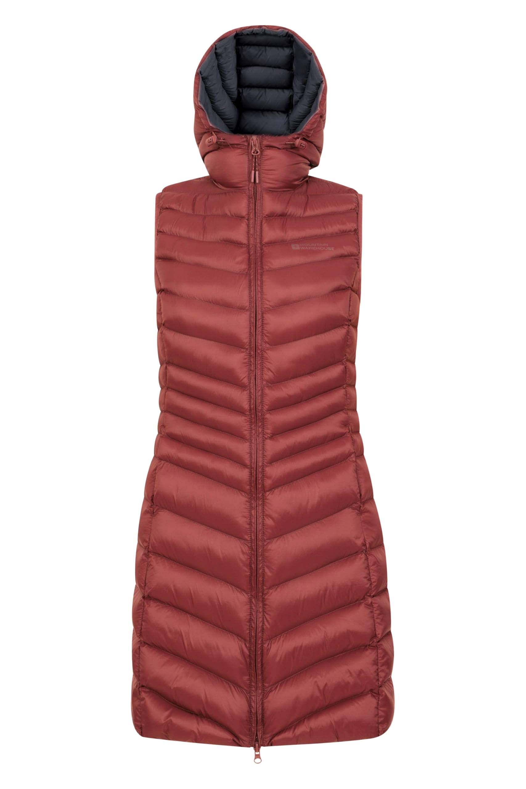 Mountain Warehouse Women's Rust Florence Long Padded Gilet - Water-Resistant Sleeveless Jacket With Microfibre Insulation & Side Pockets - For Spring Summer & Outdoors Size 18