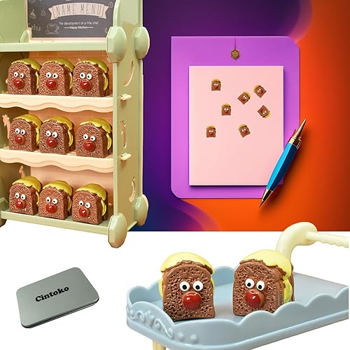 Miniatura 4 de Juego de 6 imanes de pizarra blanca divertidos, pequeños imanes decorativos para nevera, fuerte y fuerte