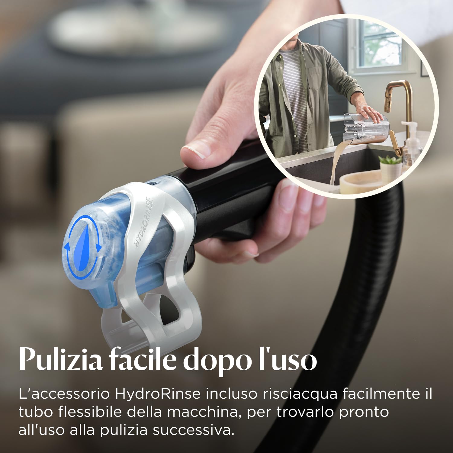 BISSELL SpotClean ProHeat Advanced, Lavatappeti, Pulitore per tappeti e tappezzeria, Lava tappezzeria, Motore 1125W, Pulizia tripla macchie ostinate, Compatto multi-superficie, Filaire, 3924N