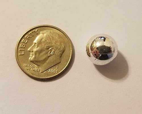 Miniatura 5 de Cuentas redondas sueltas de plástico artificiales de 0.394 in, 100 unidades (surtido metálico)