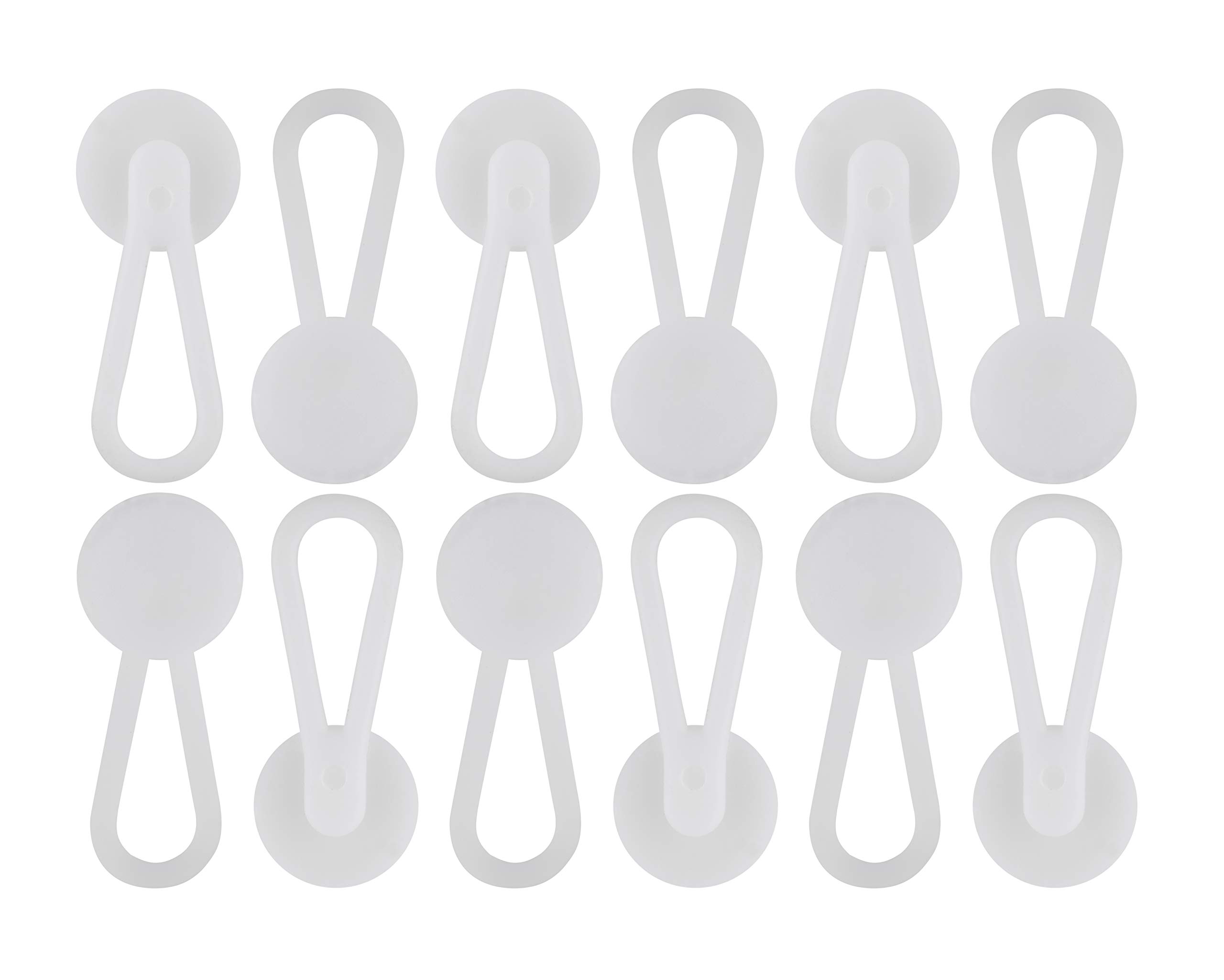 ButtonMode Collar Extenders for Dress Shirts Adds 1/2 Inch (1.27 cm) to Expand Neck, White Plastic, 1 Inch, 12-Pack