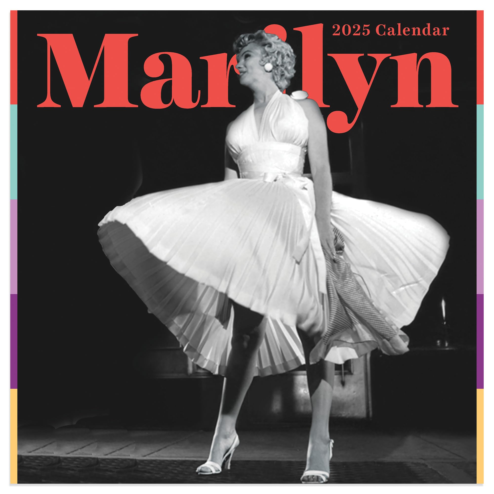 TF PUBLISHING 2025 Marilyn Monroe Mini Calendar - Large Grids for Appointments and Scheduling - Vertical Monthly Wall Calendar 2025 - Home and Office Organization - Premium Thick Matte Paper - 7"x7"