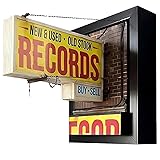 Record Store Retro Wall Light,Vintage Vinyl Record Wall Decor, Record Collector Gift,Vintage LED Neon Sign for Home Music Room Decor, Records Collector Gift for Music Lovers (1 PCS)