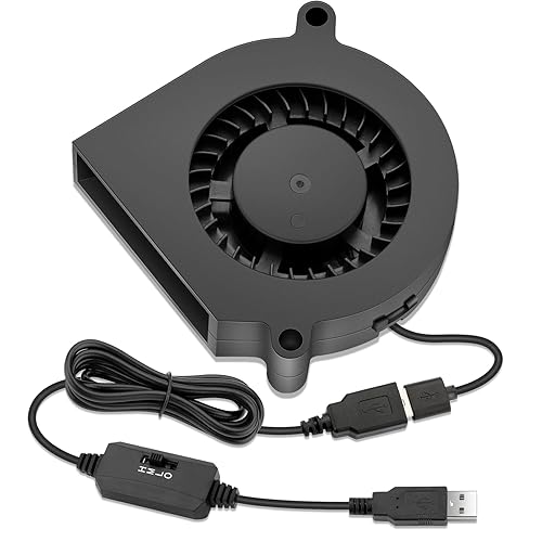 Ventilador de ventilador USB de 2.362 in x 0.591 in 5 V sin escobillas de enfriamiento de CC Equipo de proyecto electrónico Ventilación del
