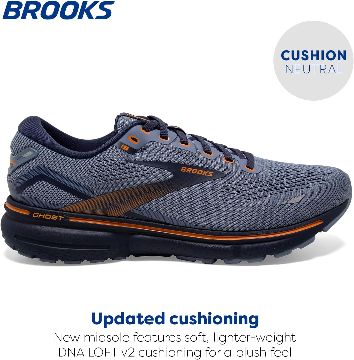 Brooks Men’s Ghost 15 Neutral Running Shoe