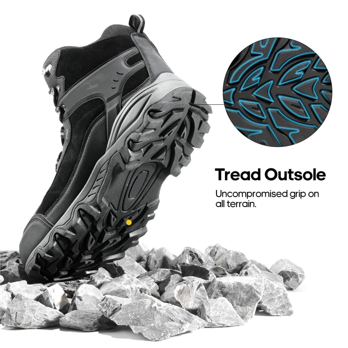 Buty Turystyczne Walking Męskie buty trekkingowe Outdoor Mid Trekking Lekkie górskie Trekking Wodoodporne(9.5)