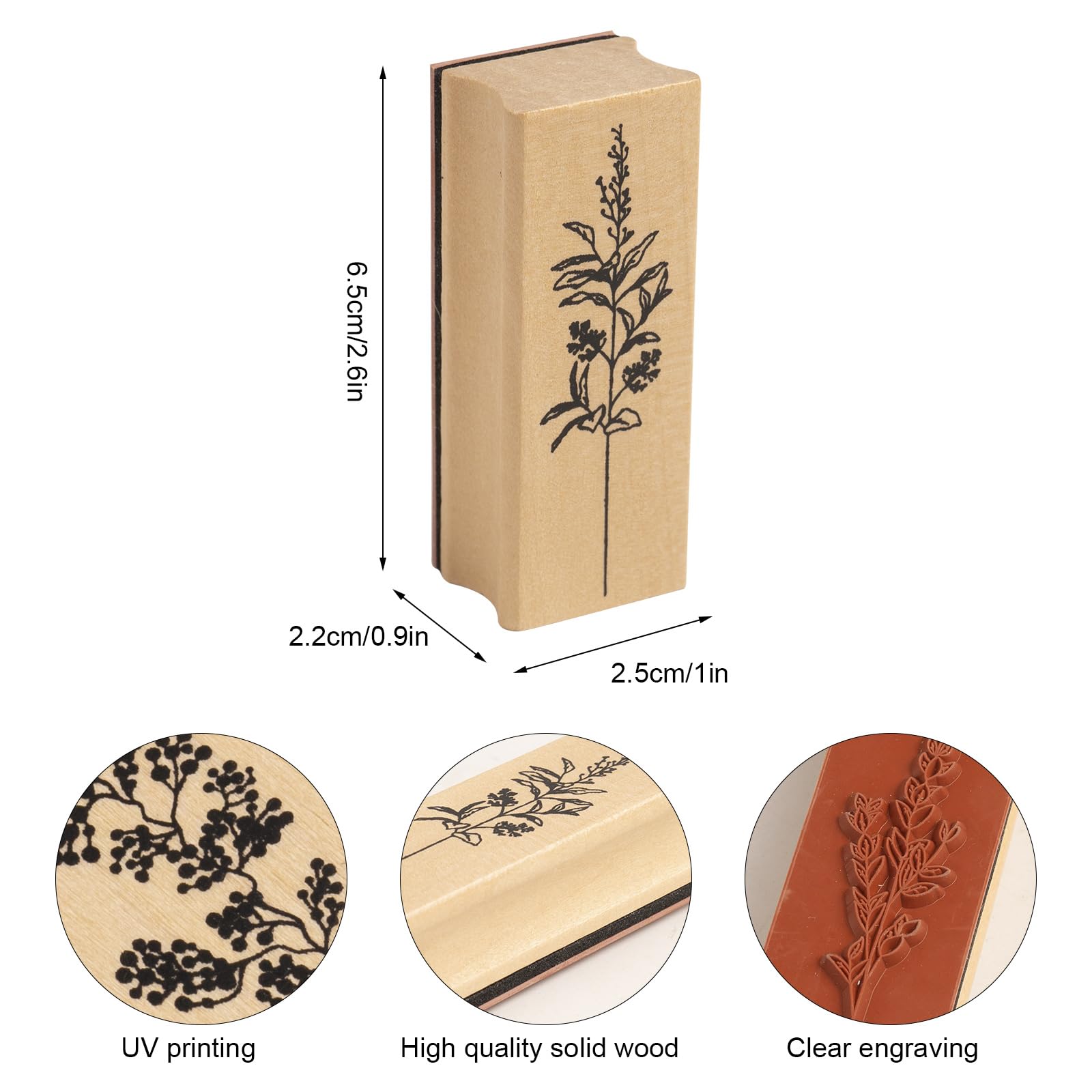 Vintage Flower Stamps - 8 Pcs for Crafting -2